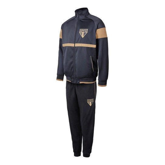 Agasalho Conjunto Masculino Jaqueta Calça São Paulo Gold
