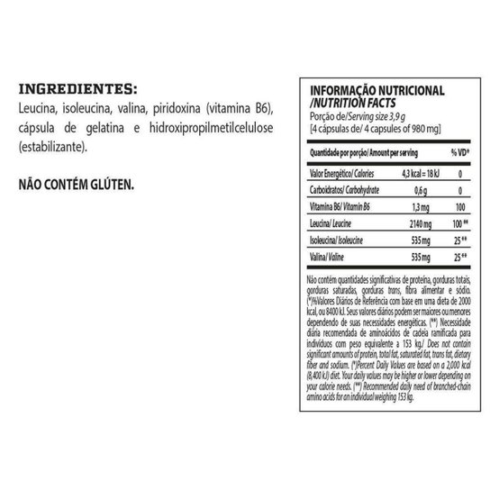 Amino BCAA Top 120 Cáps Body Size - IntegralMédica