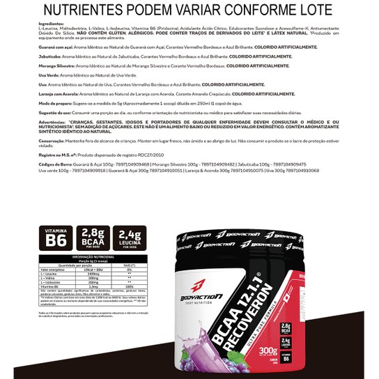 BCAA 12:1:1 Recoveron Body Action 100g