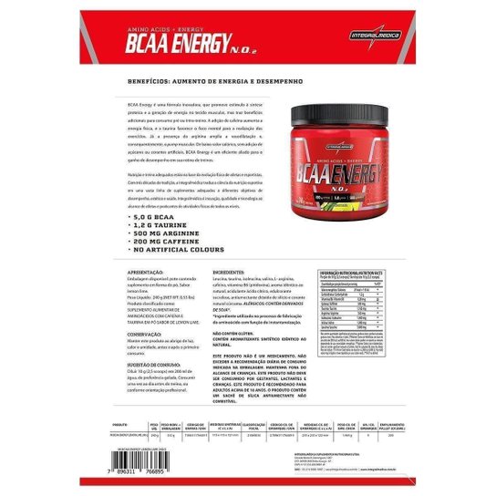 BCAA Energy 240g - IntegralMedica