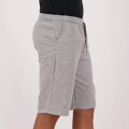 Bermuda Moletom São Paulo Cinza Mescla