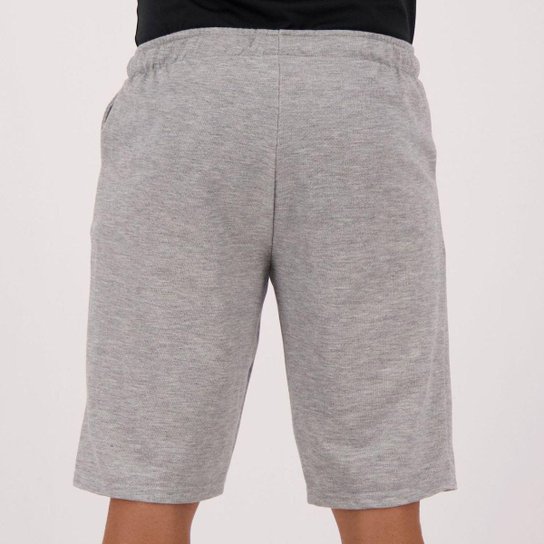 Bermuda Moletom São Paulo Cinza Mescla