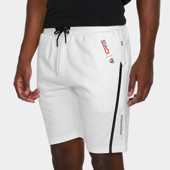 Bermuda Moletom São Paulo JAB Com Faixa Masculina