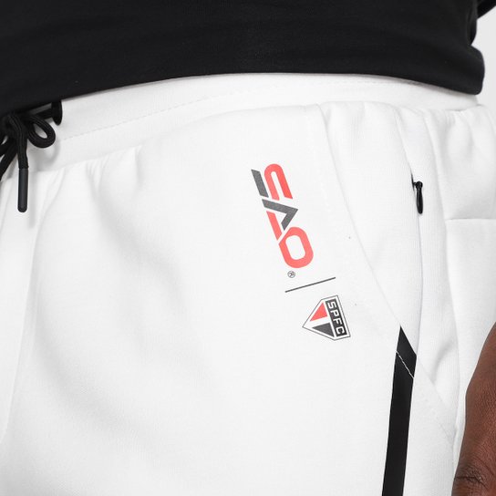 Bermuda Moletom São Paulo JAB Com Faixa Masculina
