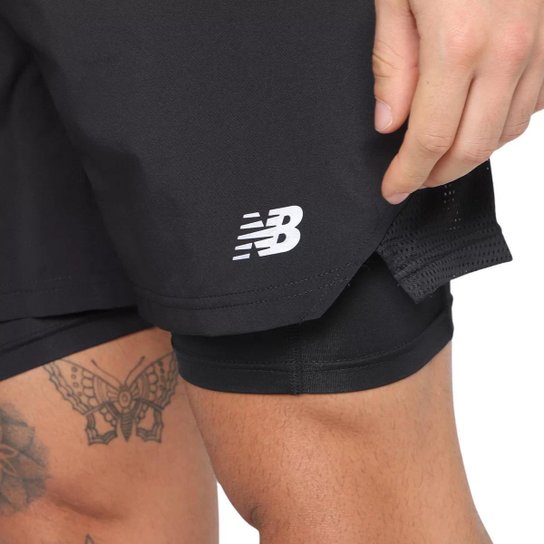 Bermuda New Balance Accelerate 2 em 1 Masculina