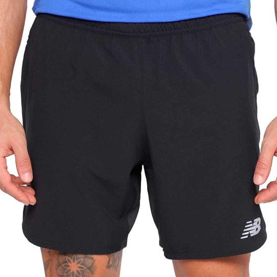 Bermuda New Balance Masculino Impact Run 7 Preto