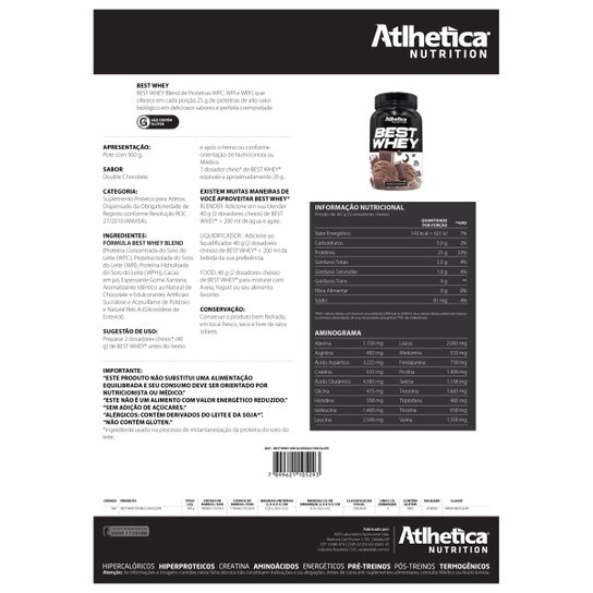 Best Whey Atlhetica Nutrition - 900g