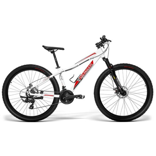 Bicicleta Feminina Oficial GTS M1 do São Paulo futebol Clube Aro 29 Freio a Disco Câmbio Shimano 21