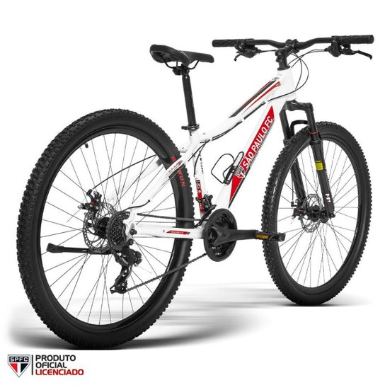 Bicicleta Feminina Oficial GTS M1 do São Paulo futebol Clube Aro 29 Freio a Disco Câmbio Shimano 21