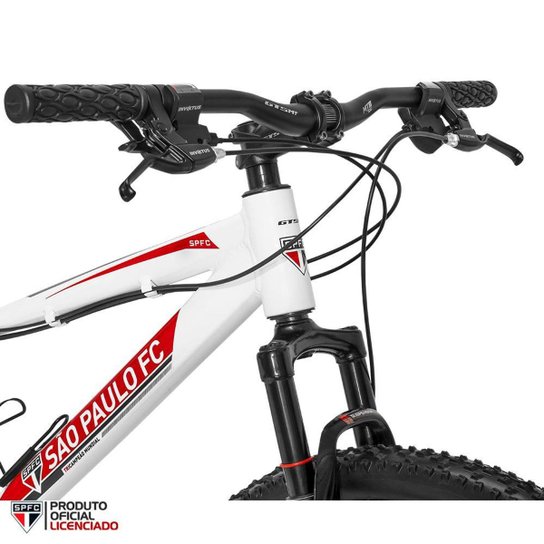 Bicicleta Feminina Oficial GTS M1 do São Paulo futebol Clube Aro 29 Freio a Disco Câmbio Shimano 21