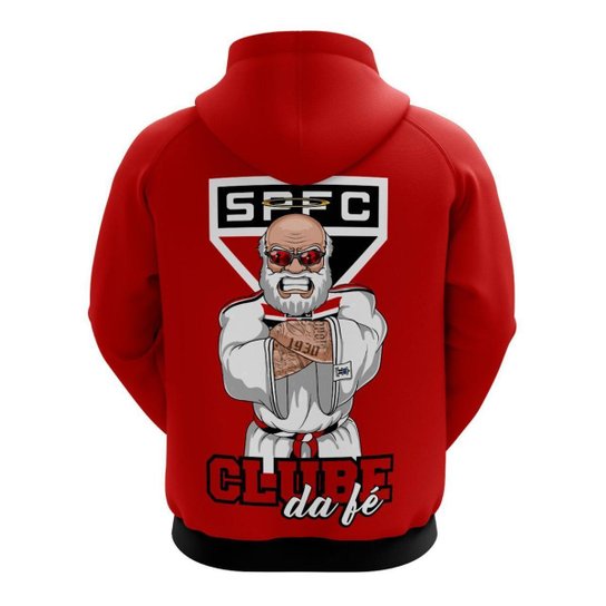 Blusa do São Paulo SPFC - Clube da Fé com Canguru - Oficial