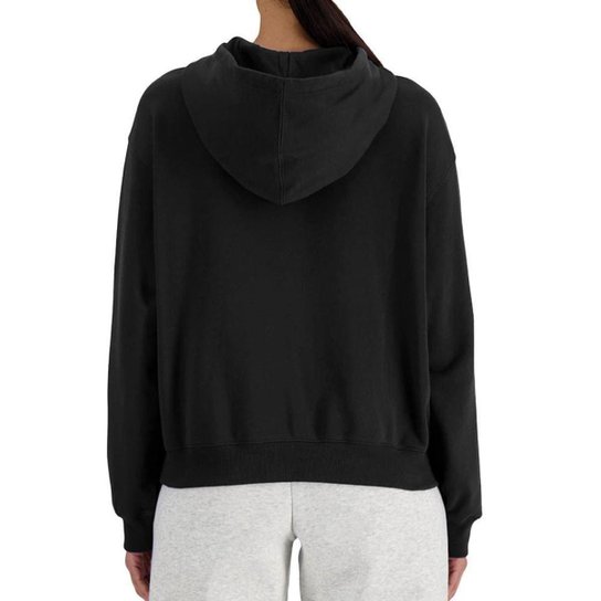 Blusa Feminina New Balance Moletom Essentials Preta - WT4150