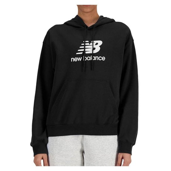 Blusa Feminina New Balance Moletom Essentials Preta - WT4150