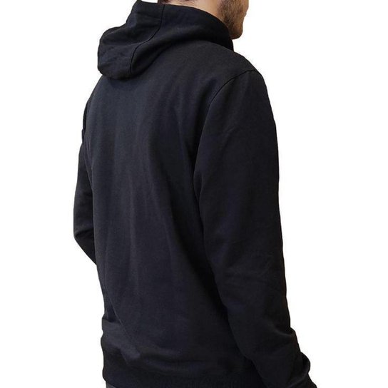 Blusa Moletom New Balance Canguru Capuz Essentials BMT03558 - Preto