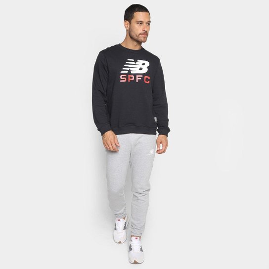 Blusa Moletom São Paulo New Balance Manga Longa Masculina