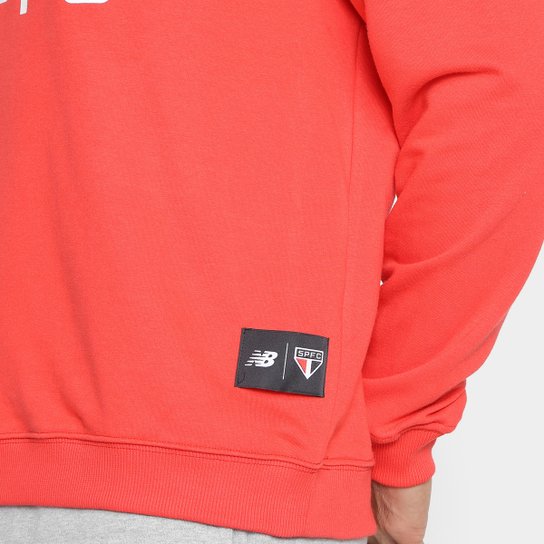 Blusa Moletom São Paulo New Balance Manga Longa Masculina