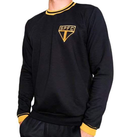 Blusa São Paulo Moletom Vintage Gold - Masculino