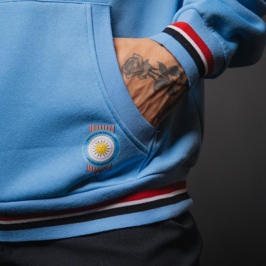 Blusão Moletom São Paulo Ídolos Uruguaios C/ Capuz Masculino