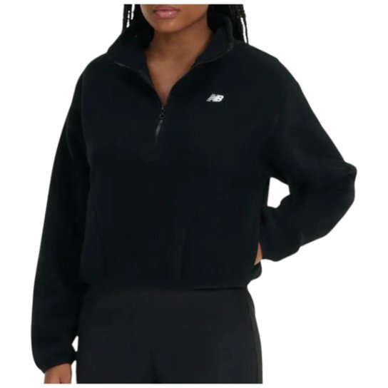 Blusão New Balance Fleece 1/2 Zíper Feminino