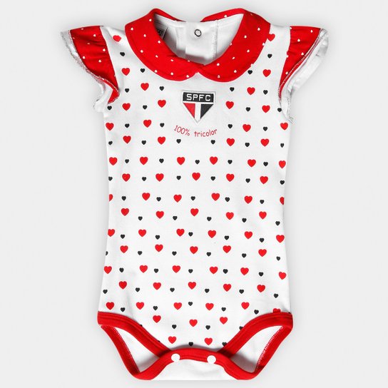 Body São Paulo Infantil Cotton Coração Bebê