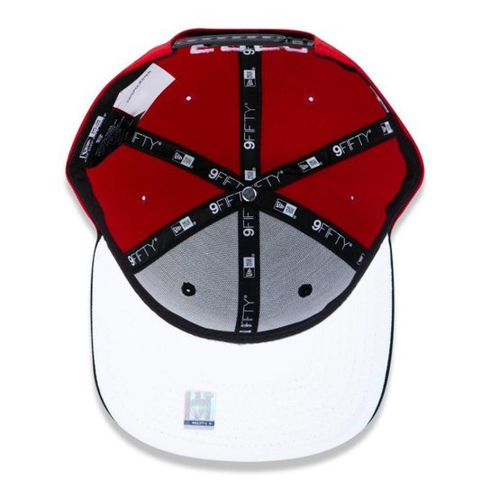 BONE 9FIFTY ORIGINAL FIT SAO PAULO FUTEBOL ABA RETA SNAPBACK PRETO/VERMELHO NEW ERA