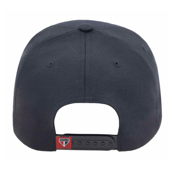 Boné São Paulo Bordado Frontal e Lateral Supercap Preto
