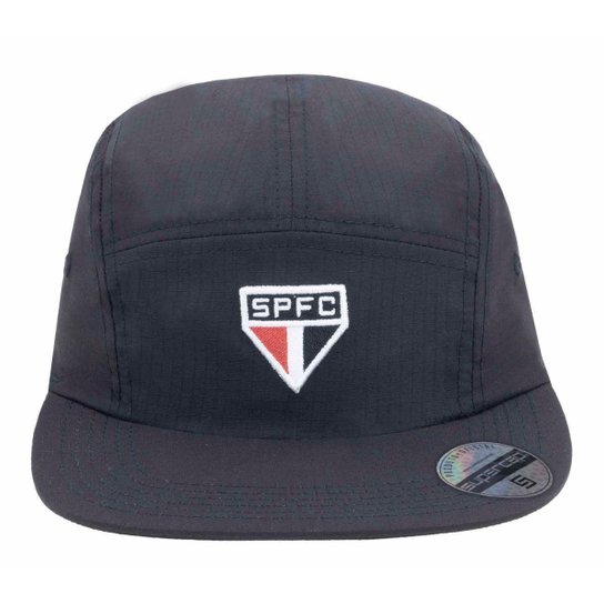Boné São Paulo Bordado Frontal Hipstop Supercap Preto