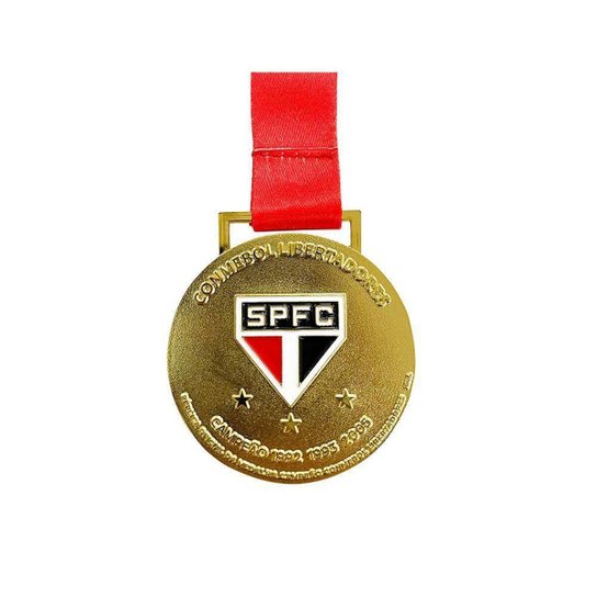 Caixa de Campeão Medalha + Chaveiro 3D Conmebol Libertadores São Paulo