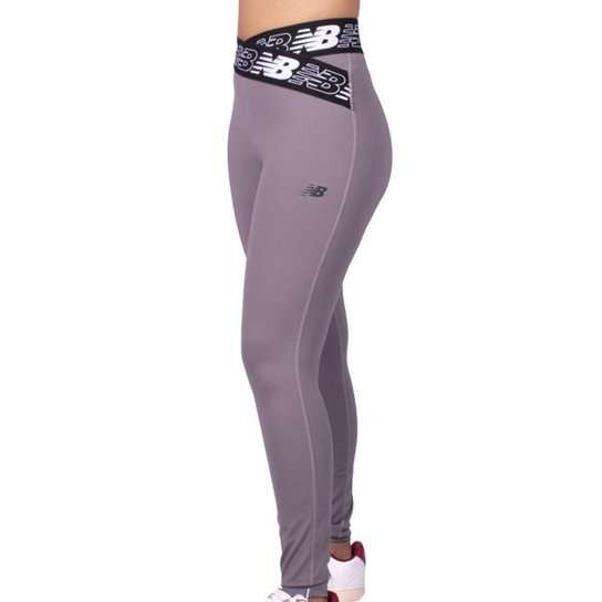Calça Legging New Balance Relentless Feminino Chumbo