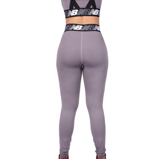 Calça Legging New Balance Relentless Feminino Chumbo