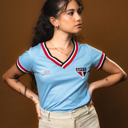 Camisa Baby look São Paulo Ídolos Uruguaios Feminina
