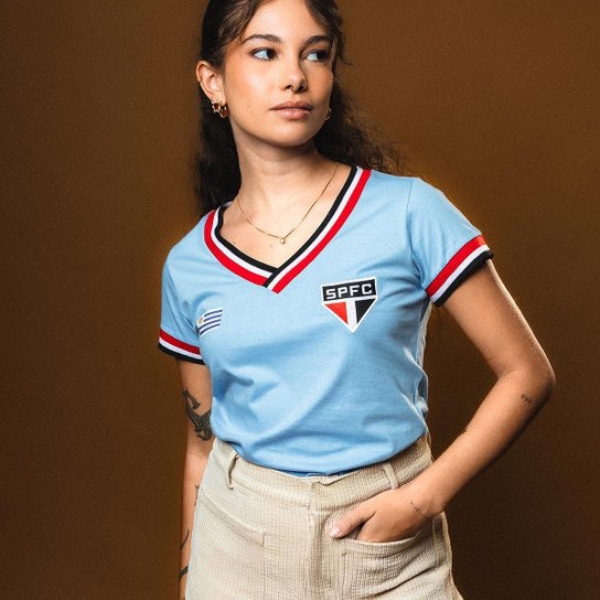 Camisa Baby look São Paulo Ídolos Uruguaios Feminina