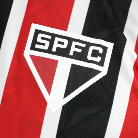 Camisa Braziline São Paulo Classmate Preto e Vermelho - Masculino