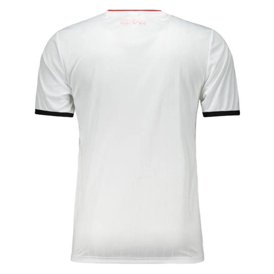 Camisa Braziline São Paulo Stencil Branca e Vermelha - Masculina - G - Branco