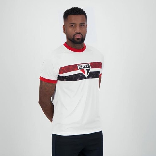 Camisa Camiseta Masculina São Paulo FC Geometric Oficial Licenciada