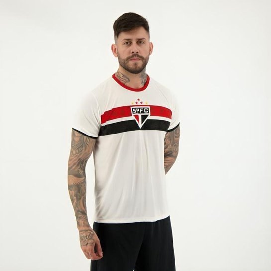 Camisa Camiseta Masculina São Paulo SPFC Stencil Oficial Licenciada Braziline
