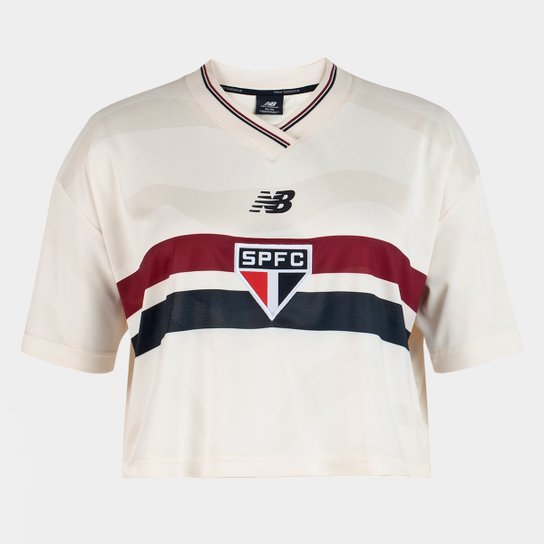 Camisa Cropped São Paulo 25/26 New Balance Feminina