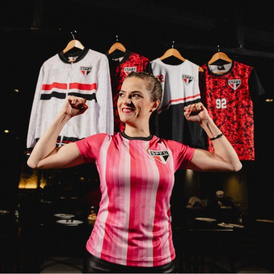 Camisa do SÃO PAULO FC Feminina Original LIONESS Oficial Licenciada