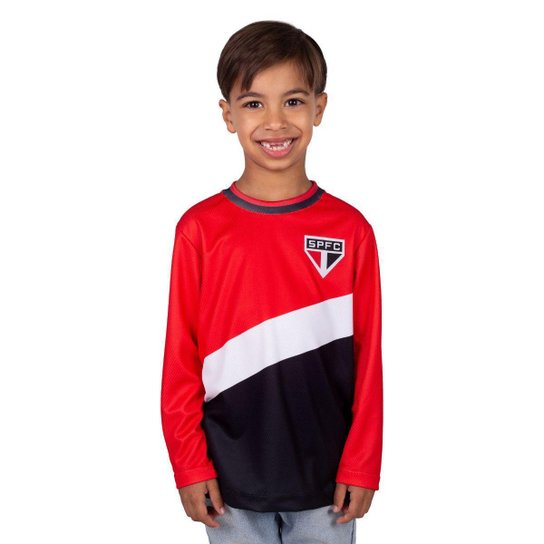 Camisa Manga Longa SÃO PAULO FC Original Infantil Strong Oficial Licenciada
