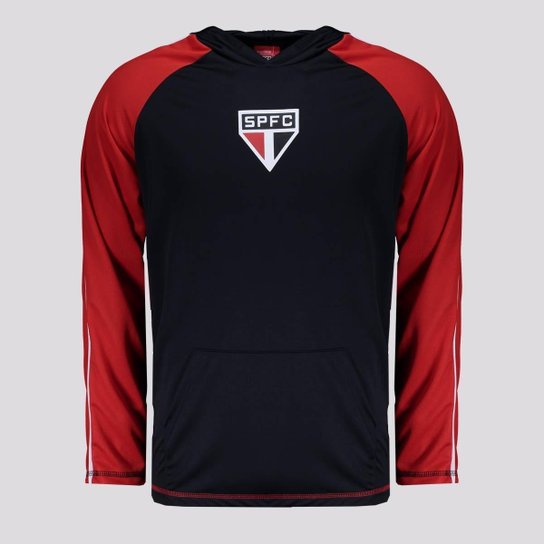 Camisa Manga Longa São Paulo Laçado Preta