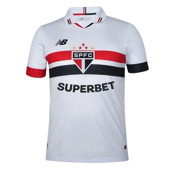 Camisa New Balance São Paulo 2024/25 Torcedor Masculina - Branco 2GG