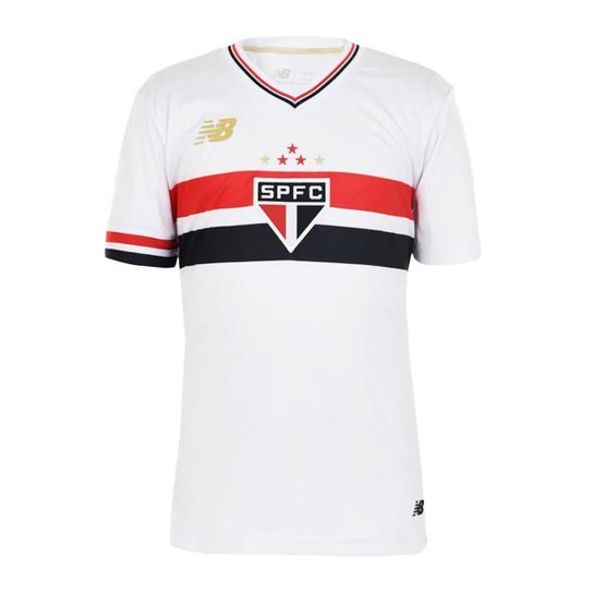 CAMISA NEW BALANCE SÃO PAULO F.C 1 2025 JUVENIL - TORCEDOR - BRANCO 12