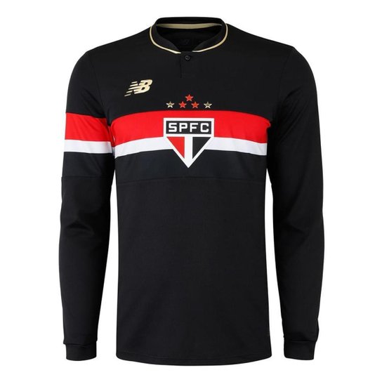 CAMISA NEW BALANCE SÃO PAULO F.C III 2025 MASCULINO - ML - PTO/VERM GGG