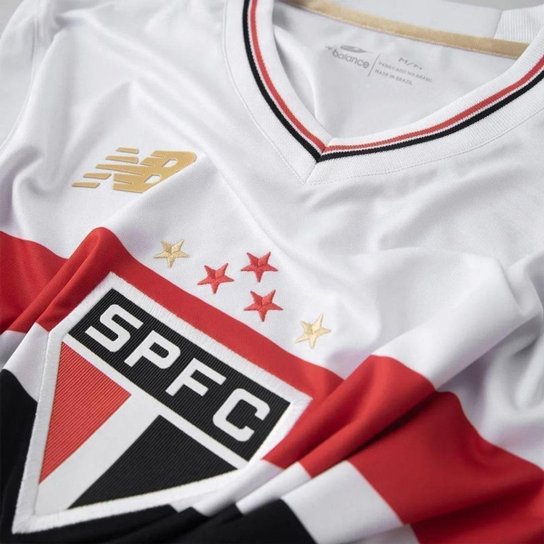 Camisa New Balance São Paulo I Manga Longa 2025/26 Unissex - Branco PP