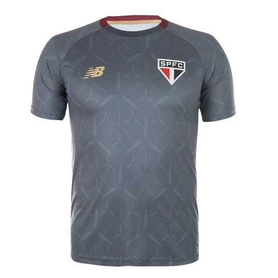 Camisa New Balance São Paulo Treino 2025/26 Masculina - Cinza 3GG