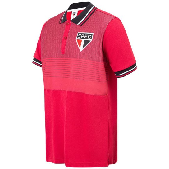 Camisa Polo São Paulo Allen Vermelho Masculina