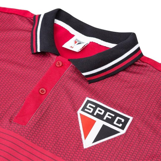 Camisa Polo São Paulo Allen Vermelho Masculina