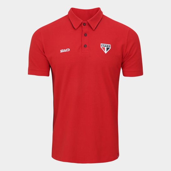 Camisa Polo São Paulo Escudo Masculina