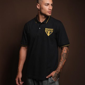 Camisa Polo São Paulo Ouro Masculina