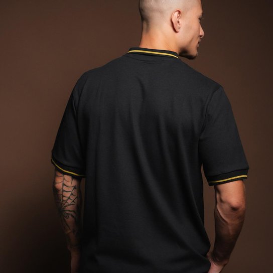 Camisa Polo São Paulo Ouro Masculina